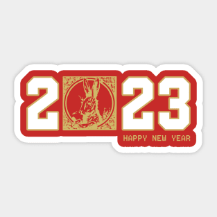 Happy Chinese New Year 2023 Year of the Rabbit Sticker